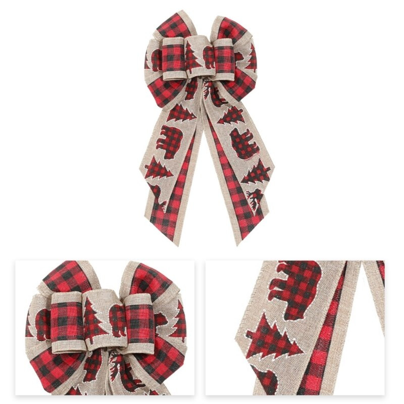 Χριστουγεννιάτικο Δέντρο Toppers Μεγάλος φιόγκος για Στεφάνια Δέντρου Home Holiday Party DIY 2022 Νέο