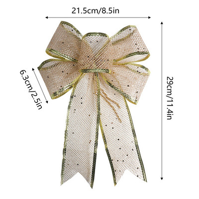 Božićna mašna Pokloni Umotavanje mašni Ukrasi Božićno drvce Mašna Dekoracija za dom Vjenčanje Novogodišnji dar Navidad