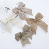 4 kom/lot Novogodišnja dekoracija Rustikalno vjenčanje Božićna mašna Božićni ukrasi za dom Božićno drvce Mašne Rukotvorine s mašnama