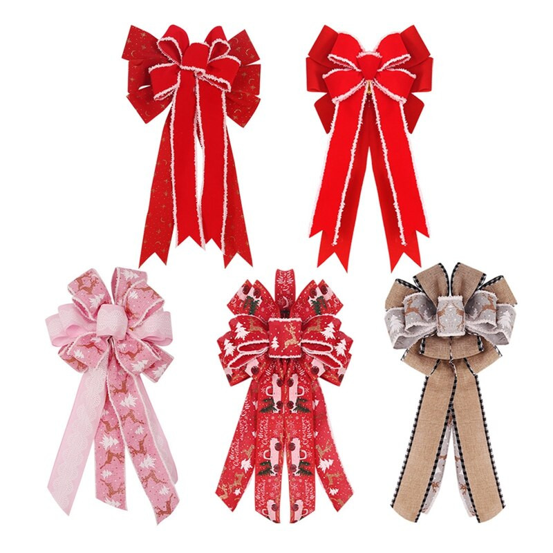 Linane jõuludekoratiivne vibu jõulupuu kaunistus aastavahetuse kaunistused käsitsi valmistatud kinke vibud