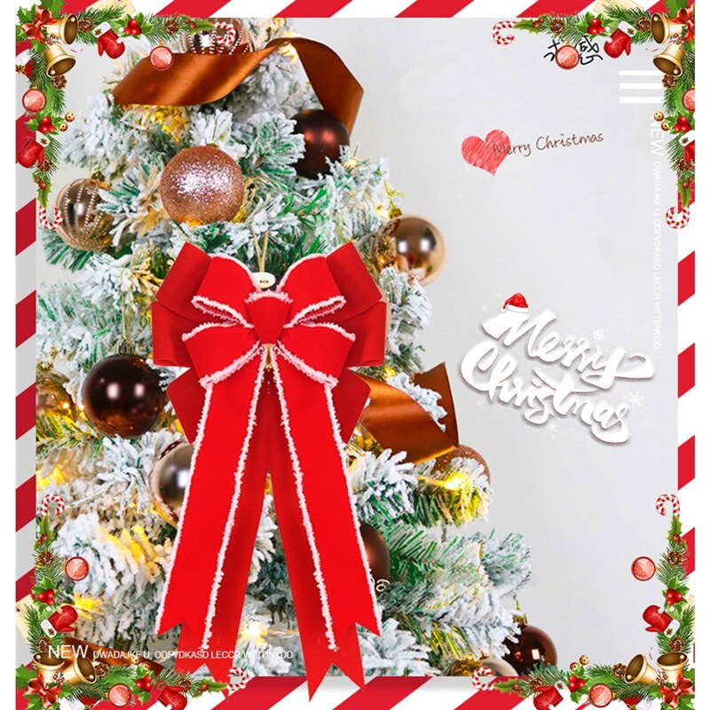 Linane jõuludekoratiivne vibu jõulupuu kaunistus aastavahetuse kaunistused käsitsi valmistatud kinke vibud