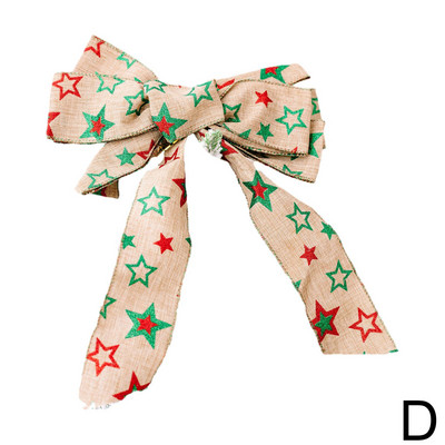 Velika crvena božićna mašna Ukras za božićno drvce Novogodišnji božićni vijenac Mašna Lanena mašna Božićno drvce Mašna 25CM