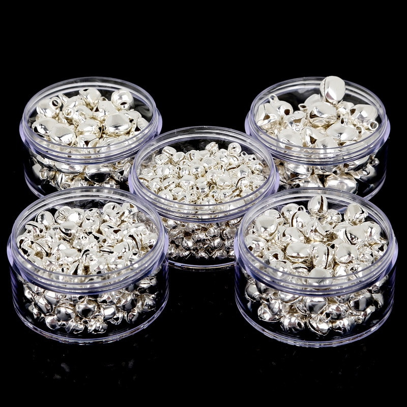 50-300gab (6mm/8mm/10mm/12mm/14mm) Sudraba zvaniņi Dzelzs piekariņi Ziemassvētku eglīšu rotājumi Ziemassvētku rotājumi