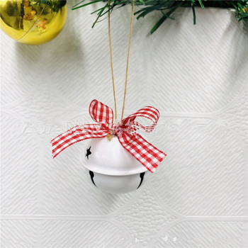 6 τμχ Χριστουγεννιάτικο μεταλλικό Jingle Bell με μενταγιόν από σχοινί κάνναβης Bowknot για διακόσμηση χριστουγεννιάτικου δέντρου Αξεσουάρ μόδας