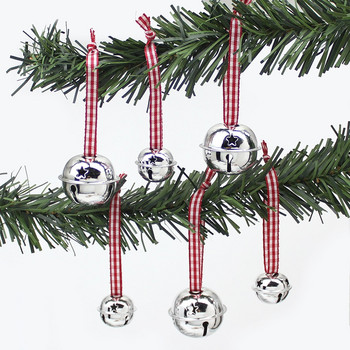 HUADODO 6Pcs Christmas Jingle Bells Коледно дърво Висулки Орнаменти Подарък за коледни декорации Новогодишно парти Детски играчки