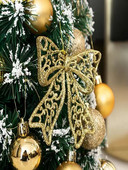 Χριστουγεννιάτικα στολίδια 2021 Beautifui Πρωτοτυπία Ευέλικτο Δέντρο Aestheticism Μπουτίκ Κρεμαστό χρυσό σκόνη Διάταξη σκηνής φιόγκου