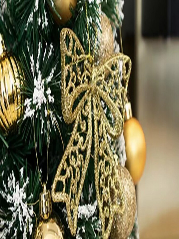 Χριστουγεννιάτικα στολίδια 2021 Beautifui Πρωτοτυπία Ευέλικτο Δέντρο Aestheticism Μπουτίκ Κρεμαστό χρυσό σκόνη Διάταξη σκηνής φιόγκου