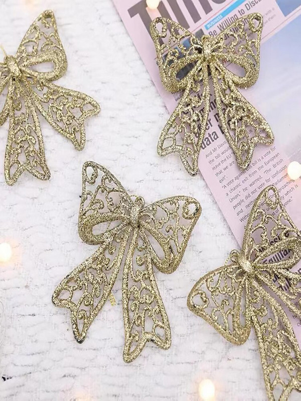 Χριστουγεννιάτικα στολίδια 2021 Beautifui Πρωτοτυπία Ευέλικτο Δέντρο Aestheticism Μπουτίκ Κρεμαστό χρυσό σκόνη Διάταξη σκηνής φιόγκου