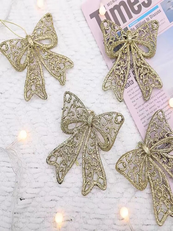 Χριστουγεννιάτικα στολίδια 2021 Beautifui Πρωτοτυπία Ευέλικτο Δέντρο Aestheticism Μπουτίκ Κρεμαστό χρυσό σκόνη Διάταξη σκηνής φιόγκου