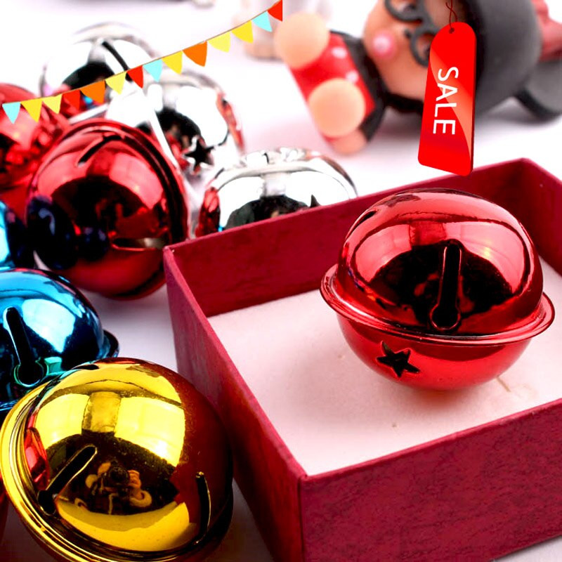 5/10GAB 40mm Krāsaini zvani Ziemassvētku dekorēšanai Kuloni mājdzīvnieku zvani DIY Amatniecība Ziemassvētku eglīšu zvani Roku darbs Aksesuāri LDY006
