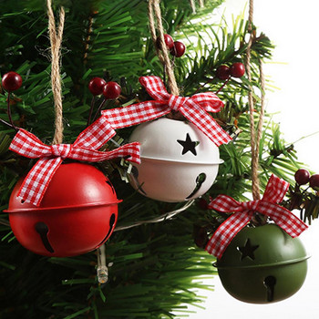 1 τεμ Χριστουγεννιάτικο Κουδούνι Κόκκινο Λευκό Πράσινο Μεταλλικό Jingle Bells Χριστουγεννιάτικο Δέντρο Κρεμαστό Κρεμαστό Στολίδι Χριστουγεννιάτικο Στολίδι για το σπίτι