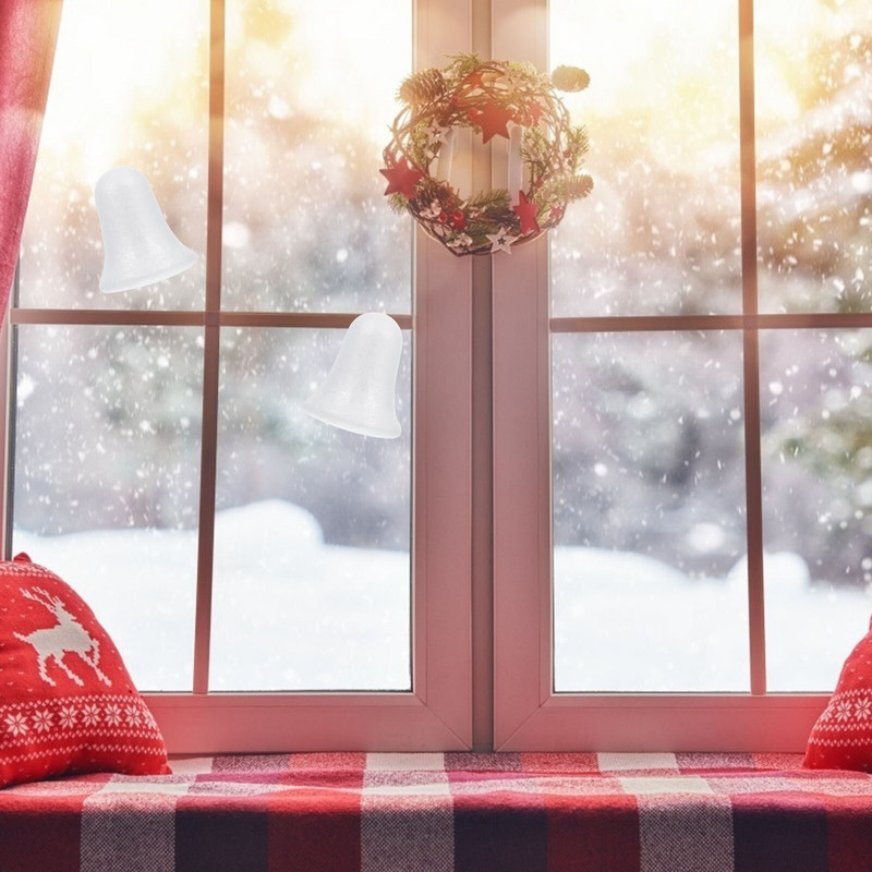 10kom bijelih kuglica od stiropora Božićno zvono Kuglice od stiropora za rukotvorine Pribor za božićne ukrase za zabave 9 cm