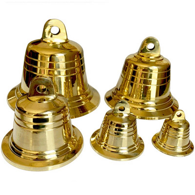 Väikesed vasest kellad Suured kullast metallist kirikukella ripatsiga tuulekell uksekella jõuluhelinale 4 cm 5 cm 7,2 cm 9,5 cm 12 cm