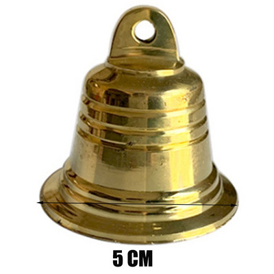 Mazie vara zvani Lieli zelta metāla baznīcas zvana kulons vēja zvans durvju zvanam Ziemassvētku zvans 4 cm 5 cm 7,2 cm 9,5 cm 12 cm