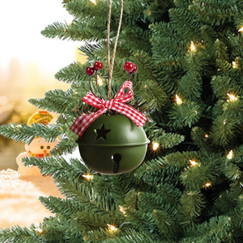 Коледна камбанка Jingle Bells Метална камбанка Орнамент Дърво Висяща висулка за коледни декорации Новогодишно парти Детски играчки Подарък