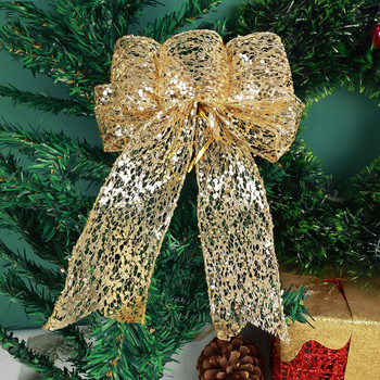 2023 Χριστουγεννιάτικη διακόσμηση Κορδέλα παπιγιόν Μεγάλο λινό παπιγιόν Χριστουγεννιάτικο δέντρο Κρεμαστό στολίδι Χριστουγεννιάτικο πάρτι Διακοσμήσεις σπιτιού