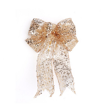 2023. gada Ziemassvētku rotājums ar lenti, liela lina loka, Ziemassvētku eglītes piekarināma rota, Ziemassvētku ballītes mājas rotājumi