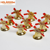 9 τεμ./συσκευασία Χριστουγεννιάτικες καμπάνες Διακοσμήσεις με κρεμαστό χριστουγεννιάτικο δέντρο Δημιουργικές χρυσές καμπάνες Πρωτοχρονιάτικο δώρο Χριστουγεννιάτικο νέο κρεμαστό στολισμό