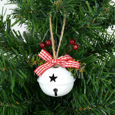 2 kom božićno zvono Crveno Bijelo Zeleno Metalno zvono zvončića Božićno drvce Viseći ukrasni privjesak Božićni ukrasi za dom