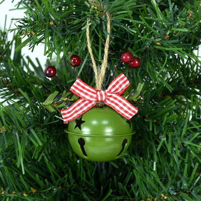 2 kom božićno zvono Crveno Bijelo Zeleno Metalno zvono zvončića Božićno drvce Viseći ukrasni privjesak Božićni ukrasi za dom