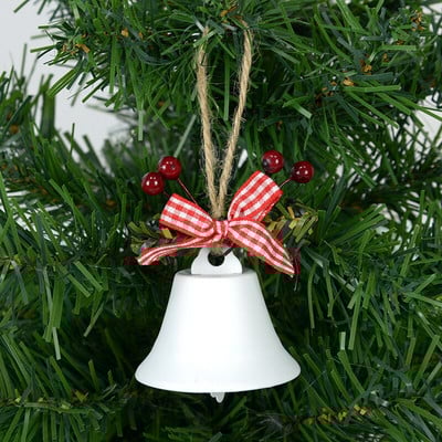 2 kom božićno zvono Crveno Bijelo Zeleno Metalno zvono zvončića Božićno drvce Viseći ukrasni privjesak Božićni ukrasi za dom