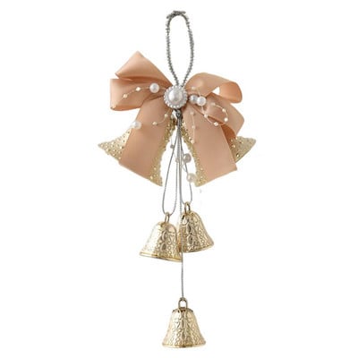 Dekoracija božićnih zvona Zidna viseća božićna zvona s leptir-mašnom Rukotvorine zvončića za blagdansko božićno fotografiranje