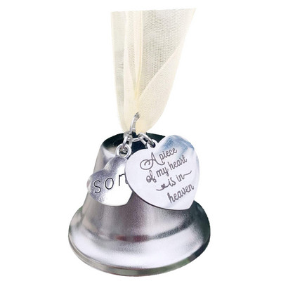 Kalėdų varpelio pakabuko memorialinis papuošalas netekus mylimo žmogaus Įkvepia angelas varpas Nuoširdus suvenyras Dovana Kalėdų eglutės kabantis dekoras