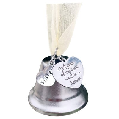 Kalėdų varpelio pakabuko memorialinis papuošalas netekus mylimo žmogaus Įkvepia angelas varpas Nuoširdus suvenyras Dovana Kalėdų eglutės kabantis dekoras