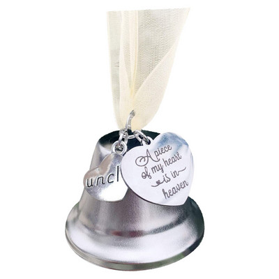 Kalėdų varpelio pakabuko memorialinis papuošalas netekus mylimo žmogaus Įkvepia angelas varpas Nuoširdus suvenyras Dovana Kalėdų eglutės kabantis dekoras