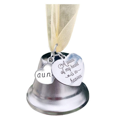 Kalėdų varpelio pakabuko memorialinis papuošalas netekus mylimo žmogaus Įkvepia angelas varpas Nuoširdus suvenyras Dovana Kalėdų eglutės kabantis dekoras