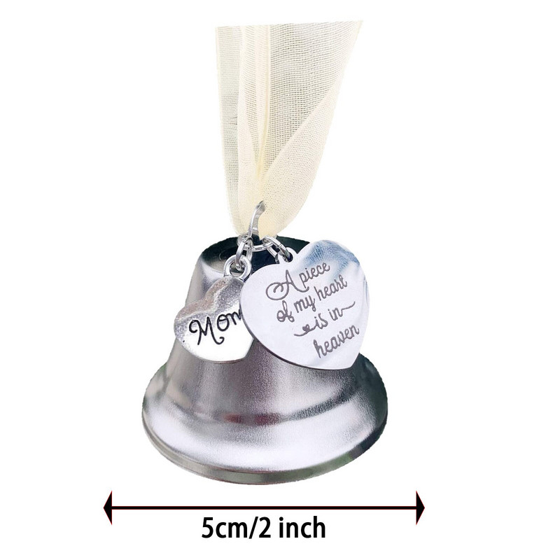 Kalėdų varpelio pakabuko memorialinis papuošalas netekus mylimo žmogaus Įkvepia angelas varpas Nuoširdus suvenyras Dovana Kalėdų eglutės kabantis dekoras