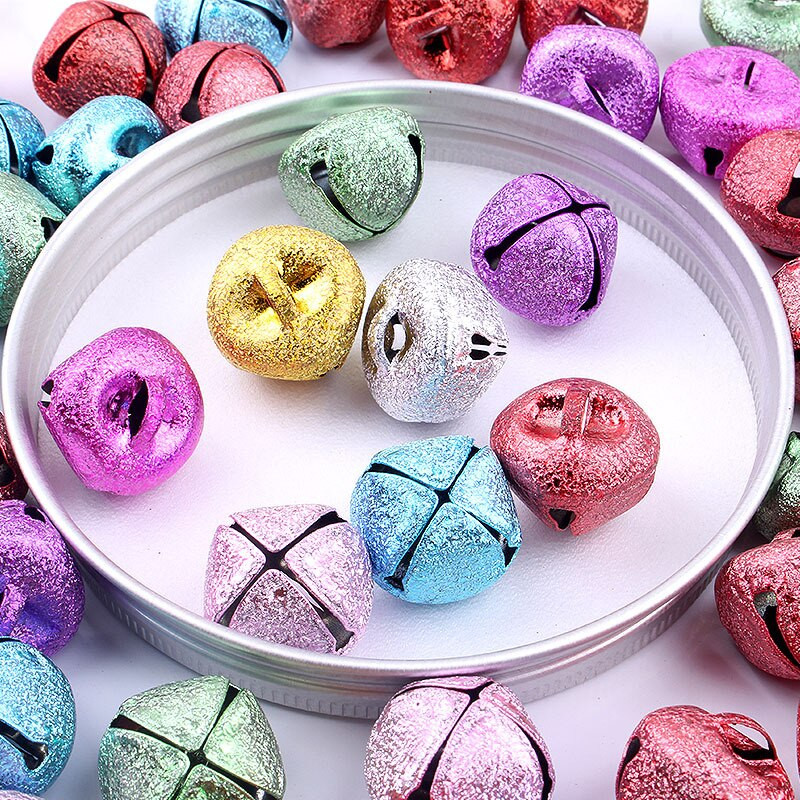 10/20 KOM. Matirano zlatno srebrno božićno zvončiće perle Šareni privjesak za kućne ljubimce Ukras za božićno drvce