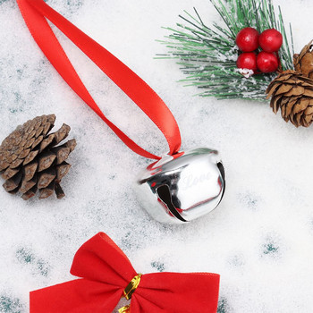 1,5 ιντσών Χριστουγεννιάτικο Jingle Bell Στολίδι Sleigh Bells Polar Express Bell Printed Believe Joy Bells για χειροτεχνία διακόσμηση χριστουγεννιάτικου δέντρου