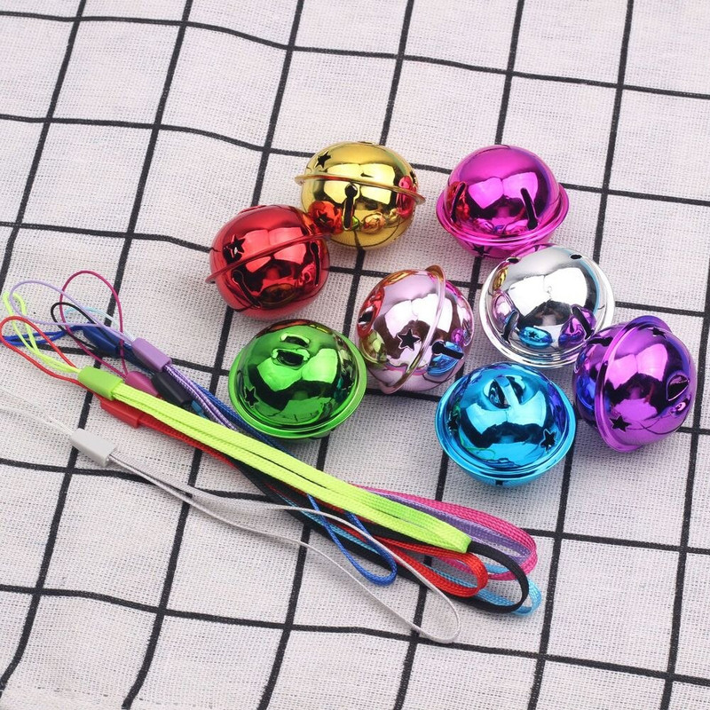 10 komada 40 mm šarene metalne zvončiće, labave perle, ukrasi za festivalsku zabavu, ukrasi za privjeske za božićno drvce DIY dodaci