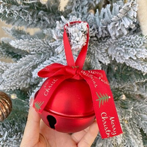 Papion Panglică Fier Clopot Pandantiv Pom de Crăciun 8cm Clopot Mare