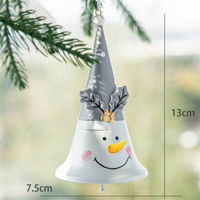 Jaunums, krāsots Ziemassvētku zvana eglītes rotājums Izsmalcināts dzelzs mākslas ornaments Ziemassvētku ballītes piekarināms kulons mājas dekors Navidad dāvanas