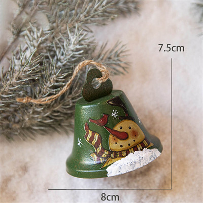 Jaunums, krāsots Ziemassvētku zvana eglītes rotājums Izsmalcināts dzelzs mākslas ornaments Ziemassvētku ballītes piekarināms kulons mājas dekors Navidad dāvanas