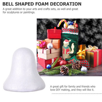 Bell Christmas Craftswhite Diy Jingle Πολυστυρένιο Προμήθειες Γενεθλίων Διακοσμητικά πάρτι από αφρό φελιζόλ Σχήμα Κρεμασμένα σχήματα Σύνθεση