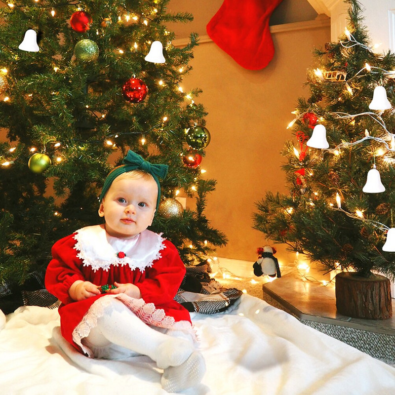 Zvans Ziemassvētku rokdarbi, balts, izgatavots, polistirola koks, dzimšanas dienas piederumi ballītēm, putupolistirola rotājumi, formas karājumi, formas, izkārtojums