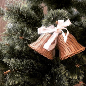 Pandantiv Clopot Tesut De Rattan Pentru Decorarea Casei Decoratiuni de Craciun lucrate manual pentru copii Clopot Rattan