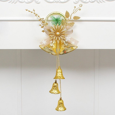 Ziemassvētku zvana kulonu rotājumi Ziemassvētku eglīšu dekori Iepirkšanās centra durvju piekaramie rotājumi DIY daudzkrāsains 2023. gada Jaunā gada piedāvājums