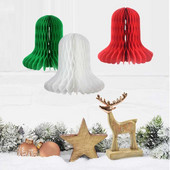 5 bucăți din hârtie de tip fagure, pălărie de Crăciun, ornament pentru agățat, brad de Crăciun, pandantiv, decorațiuni de Crăciun pentru acasă, decorațiuni pentru petrecerea de Crăciun