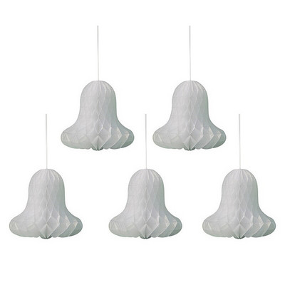 5 bucăți din hârtie de tip fagure, pălărie de Crăciun, ornament pentru agățat, brad de Crăciun, pandantiv, decorațiuni de Crăciun pentru acasă, decorațiuni pentru petrecerea de Crăciun