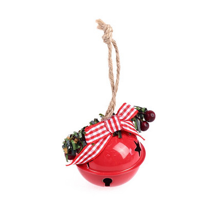 Metallist jõulukell koos vibukanepi köiega ripatsiga jõulupuu kaunistuste jaoks Moeaksessuaarid