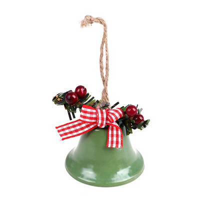 Metallist jõulukell koos vibukanepi köiega ripatsiga jõulupuu kaunistuste jaoks Moeaksessuaarid