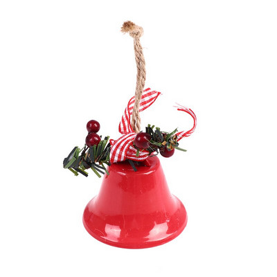 Metallist jõulukell koos vibukanepi köiega ripatsiga jõulupuu kaunistuste jaoks Moeaksessuaarid