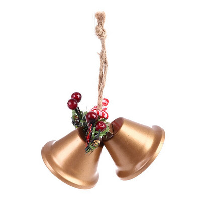 Metallist jõulukell koos vibukanepi köiega ripatsiga jõulupuu kaunistuste jaoks Moeaksessuaarid