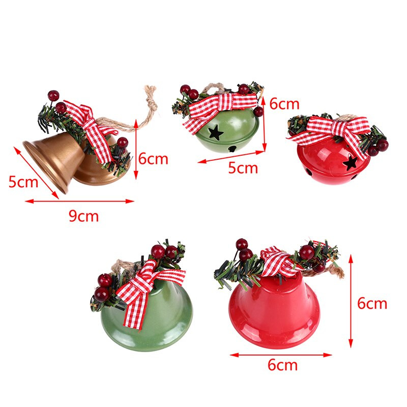 Metallist jõulukell koos vibukanepi köiega ripatsiga jõulupuu kaunistuste jaoks Moeaksessuaarid