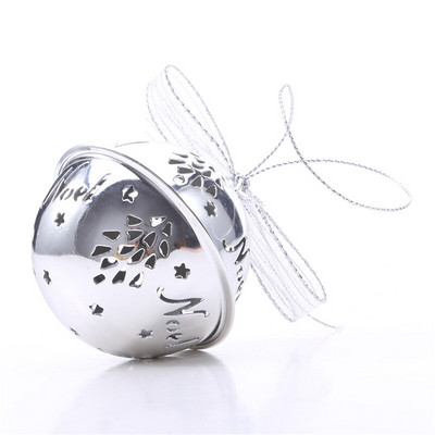 1PC božićna ažurna zvonasta mašna vrpca metalna zvončića božićno drvce viseći privjesak ukras božićni ukras za dom