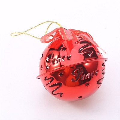 1PC božićna ažurna zvonasta mašna vrpca metalna zvončića božićno drvce viseći privjesak ukras božićni ukras za dom